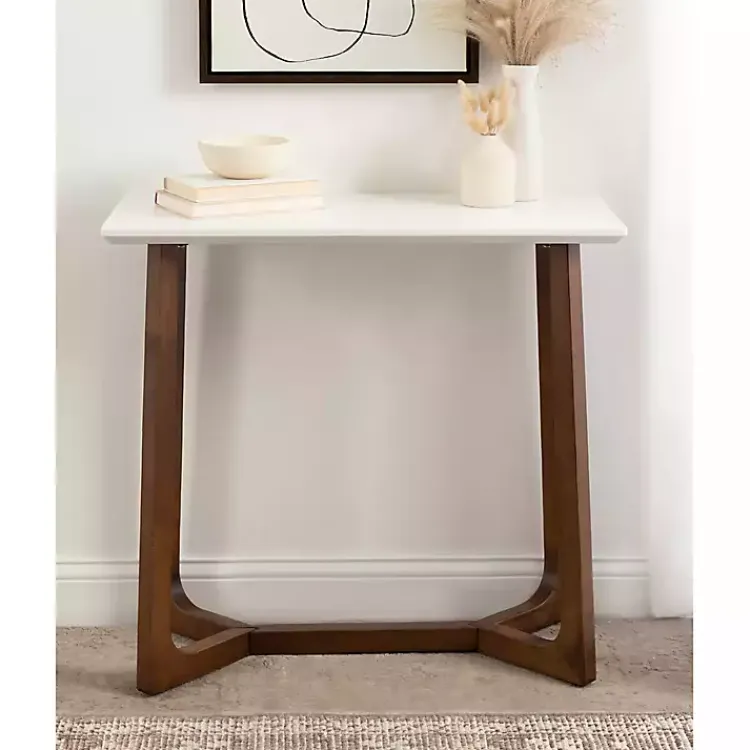 Kirklands Home Console Tables|and Walnut Olivia Console Table White