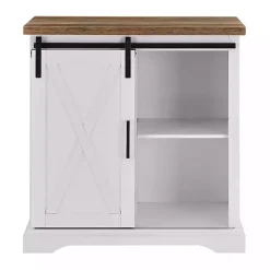 Kirklands Home Cabinets & Sideboards|Barn Door Cabinet White