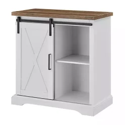Kirklands Home Cabinets & Sideboards|Barn Door Cabinet White