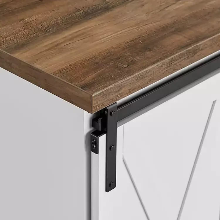 Kirklands Home Cabinets & Sideboards|Barn Door Cabinet White