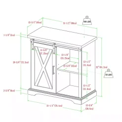 Kirklands Home Cabinets & Sideboards|Barn Door Cabinet White
