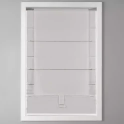 Kirklands Home Curtains & Drapes|Basketweave Cordless Roman Shade, 27 in. White