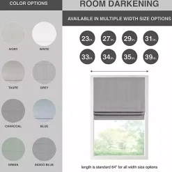 Kirklands Home Curtains & Drapes|Basketweave Cordless Roman Shade, 27 in. White