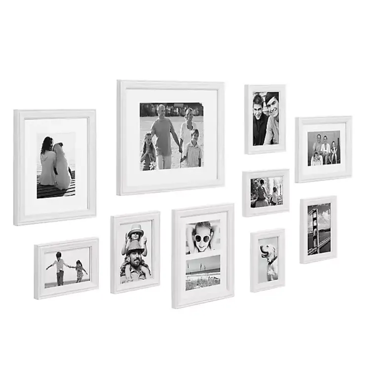 Kirklands Home Gallery Wall Frames|White Bordeaux 10-pc. Gallery Wall Frame Set