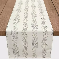Kirklands Home Table Linens|Botanical Vines Table Runner, 90 in. White