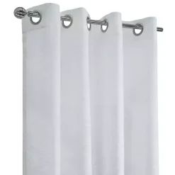 Kirklands Home Curtains & Drapes|Boucle Sheer Single Curtain Panel, 84 in. White