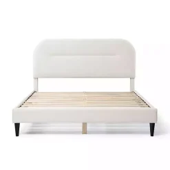 Kirklands Home Beds & Headboards|Boucle Upholstered Sara Queen Bed White
