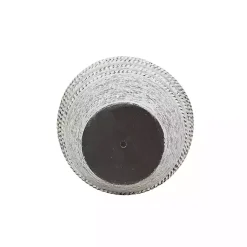 White Braided Stripe Metal Vase Vases