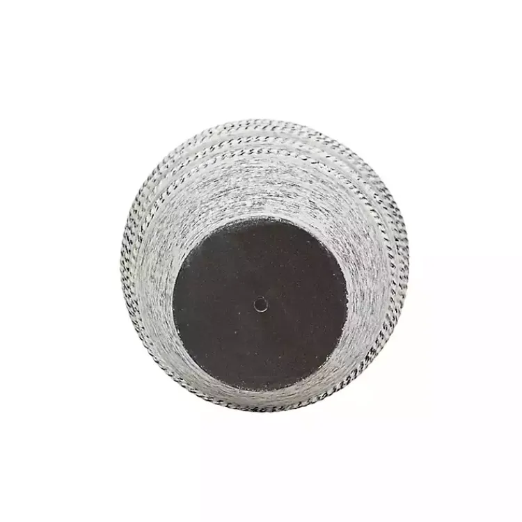 White Braided Stripe Metal Vase Vases