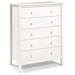 Kirklands Home Dressers & Chests|Brazilian Pine Wood 5-Drawer Chest White