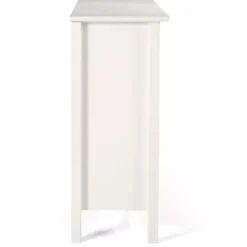 Kirklands Home Bookshelves|Brazilian Pine Wood Short Bookshelf White