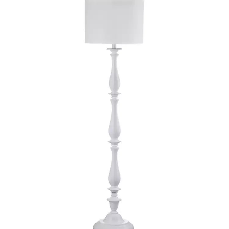 Kirklands Home Floor Lamps|Candlestick Bessie Floor Lamp White