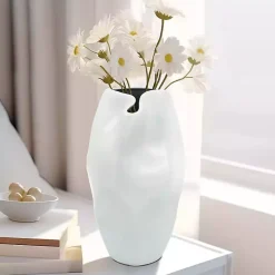 Ceramic Abstract Vase, 14 in. Vases