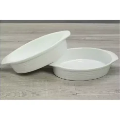 Kirklands Home Bakeware & Cookware|Ceramic Au Gratin Dishes, Set of 2 White