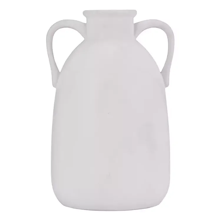Outlet Ceramic Jug Handles Vase, 10 in. Vases