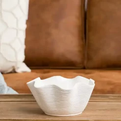 Sale Ceramic Ruffle Bowl Decorative Bowls & Jars