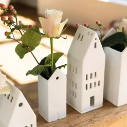 Sale Ceramic Village House Vase, 6 in. Vases