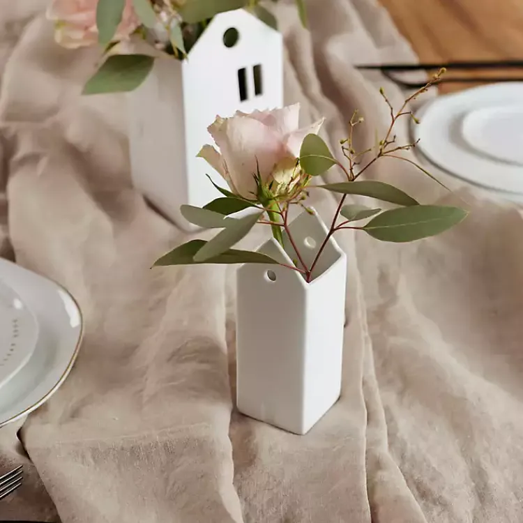 Sale Ceramic Village House Vase, 6 in. Vases