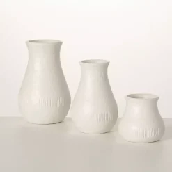 Chiffon Stone Vases, Set of 3 Vases