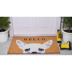 Kirklands Home Doormats|Chihuahua Hello Doormat White