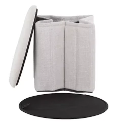 Kirklands Home Benches & Ottomans|Collapsible Storage Ottoman White