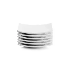 Kirklands Home Dinnerware|Coupe Square Appetizer Plates, Set of 6 White