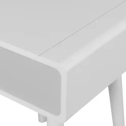 Kirklands Home Accent & End Tables|Curved Edge Open Shelf Accent Table White