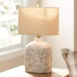 Kirklands Home Table Lamps|Distressed Narrow Table Lamp White