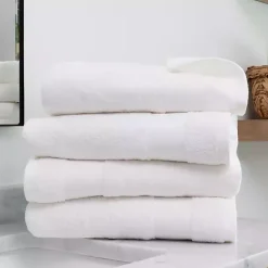 Kirklands Home Bath Towels|Essential Cotton Bath Towels, Set of 4 White