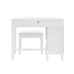 Kirklands Home Dressers & Chests|Eva Mirrored 2-pc. Vanity Set White