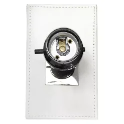 Kirklands Home Table Lamps|Faux Leather Charging Table Lamp White