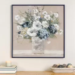 Kirklands Home Framed Art|Floral Framed Canvas Art Print White