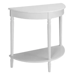 Kirklands Home Console Tables|French Country Half Round Console Table White