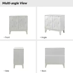 Kirklands Home Cabinets & Sideboards|Geometric Mabel 2-Door Cabinet White