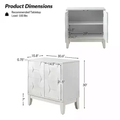 Kirklands Home Cabinets & Sideboards|Geometric Mabel 2-Door Cabinet White