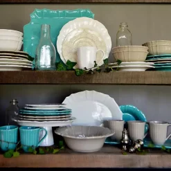 Kirklands Home Serving & Entertaining|Glazed Scalloped Ceramic Pasta Bowl White