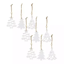 Hot Glitter Trees Christmas Ornaments, Set of 9 Christmas Ornaments