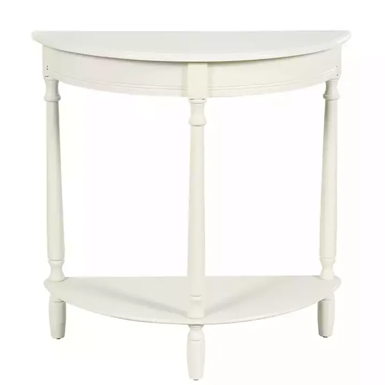 Kirklands Home Console Tables|Half Moon Tinslee Console Table White