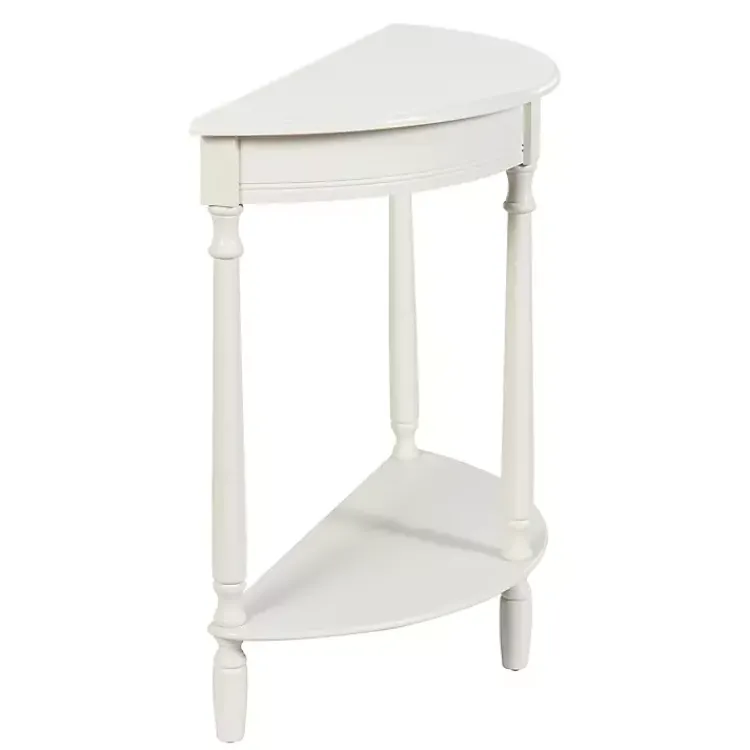 Kirklands Home Console Tables|Half Moon Tinslee Console Table White