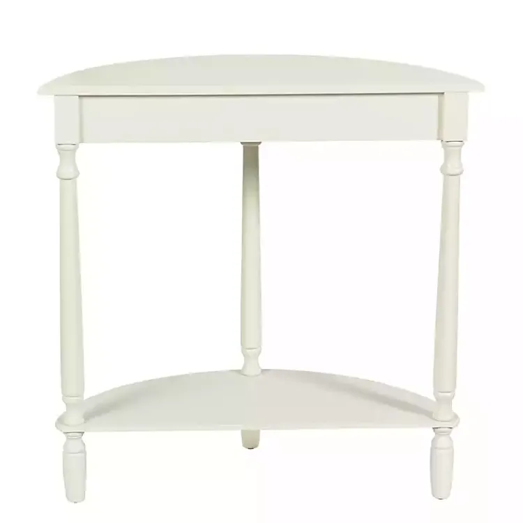 Kirklands Home Console Tables|Half Moon Tinslee Console Table White