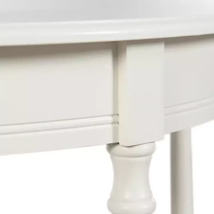 Kirklands Home Console Tables|Half Moon Tinslee Console Table White