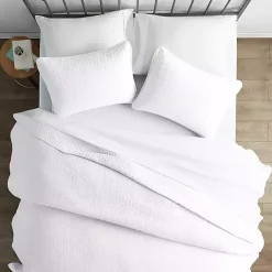 Kirklands Home Bedspreads & Coverlets|Herringbone Quilted 2-pc. Twin Coverlet Set White