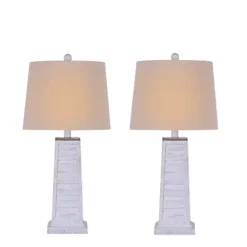 Kirklands Home Table Lamps|Louvered Shutter Table Lamps, Set of 2 White