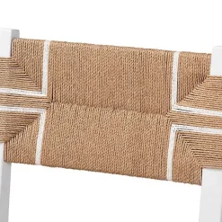 Kirklands Home Dining Chairs|White Mahogany Woven Talli Dining Chair Tan