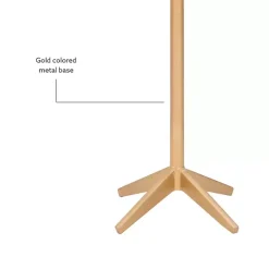 Kirklands Home Accent & End Tables|Marble and Gold Base Cocktail Table White