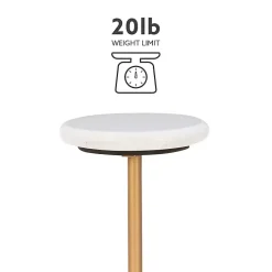 Kirklands Home Accent & End Tables|Marble and Gold Base Cocktail Table White