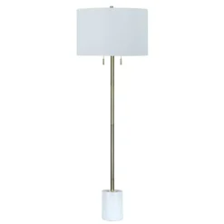 Kirklands Home Floor Lamps|Marble Column Floor Lamp White