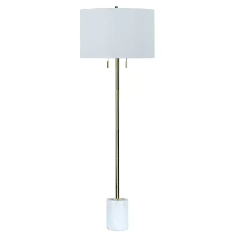 Kirklands Home Floor Lamps|Marble Column Floor Lamp White