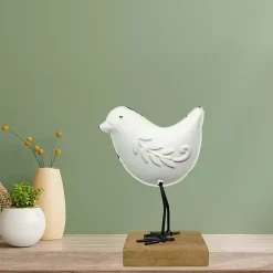 Sale Metal Bird Statue on Wood Base, 6 in. Statues & Figurines