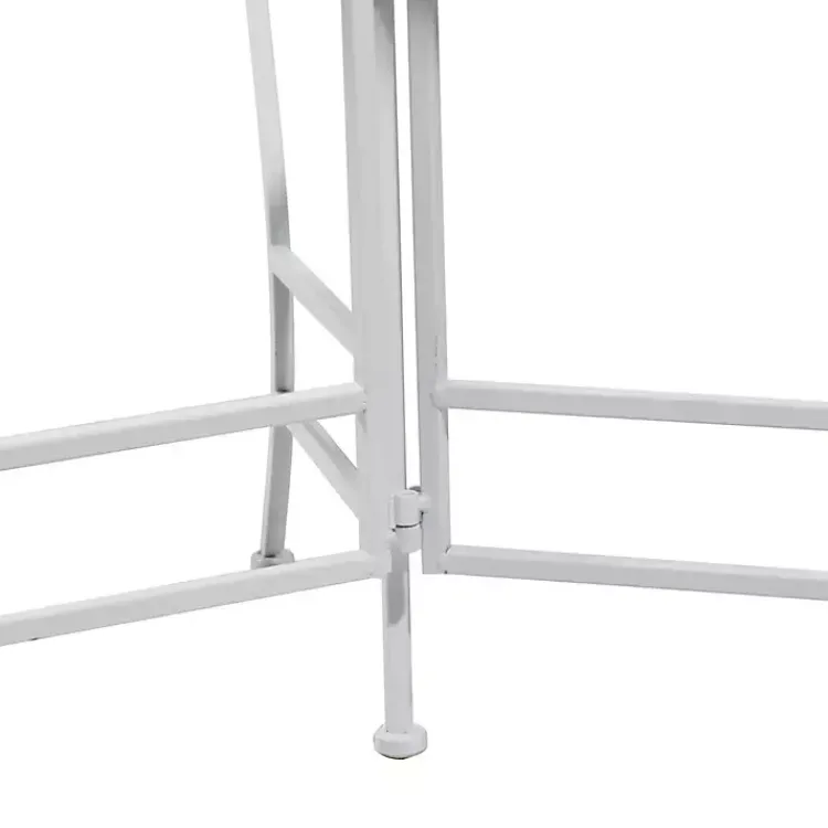 Kirklands Home Planters|Metal Floral 3-Tier Plant Stand White